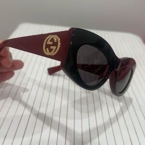 Gucci Deep Red Leather Accessory Case